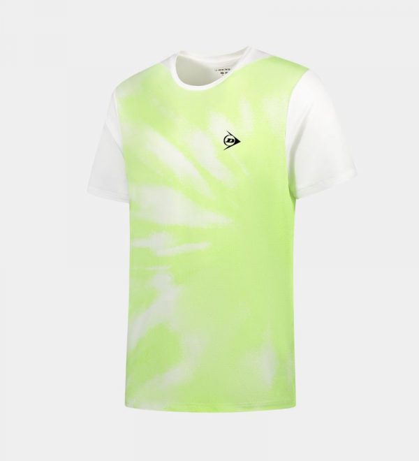 Polera Dunlop Game Tee Hombre - Blanco/Verde Lima