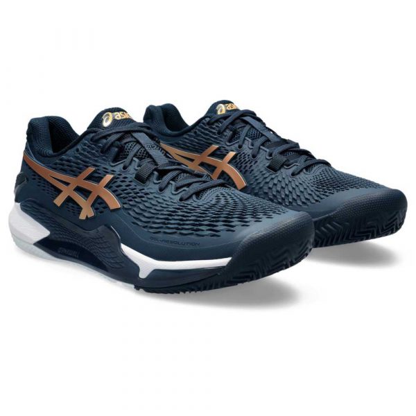 Zapatillas Asics - Gel Resolution 9 Clay Blue - Gold Woman