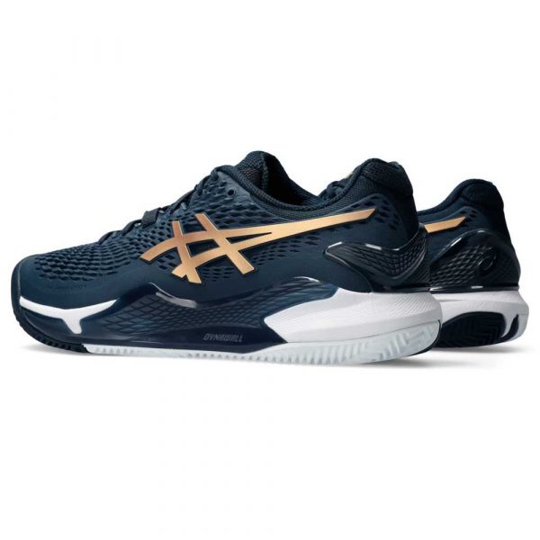 Zapatillas Asics - Gel Resolution 9 Clay Blue - Gold Woman - Imagen 3